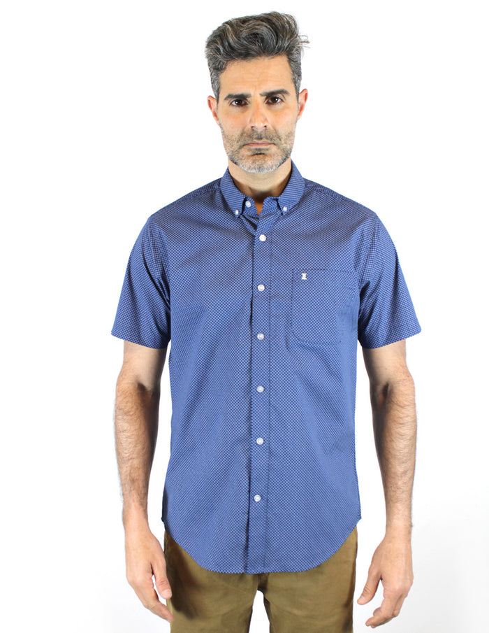 CAMISA MANGA CORTA AZUL ESTAMPADA REF 1907175 - dioromx