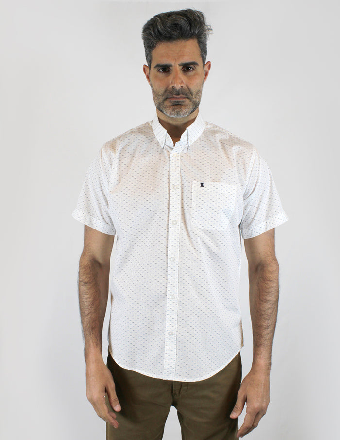 CAMISA MANGA CORTA ESTAMPADO BLANCO POLIESTER/ALGODON TALLA REGULAR REF 1911334 - dioromx