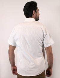 CAMISA MANGA CORTA ESTAMPADO BLANCO POLIESTER/ALGODON TALLA REGULAR REF 2001018 - dioromx