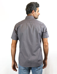 CAMISA MANGA CORTA ESTAMPADO GRIS  REF 2105134