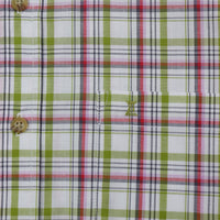 CAMISA MANGA CORTA CUADRO BLANCA 100% ALGODÓN REF 2105122