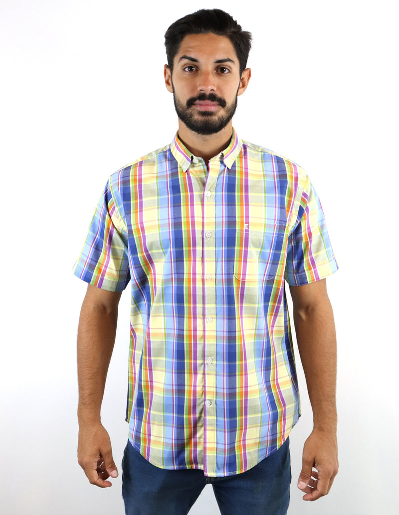 CAMISA MANGA CORTA MULTICOLOR CUADROS REF 2207195