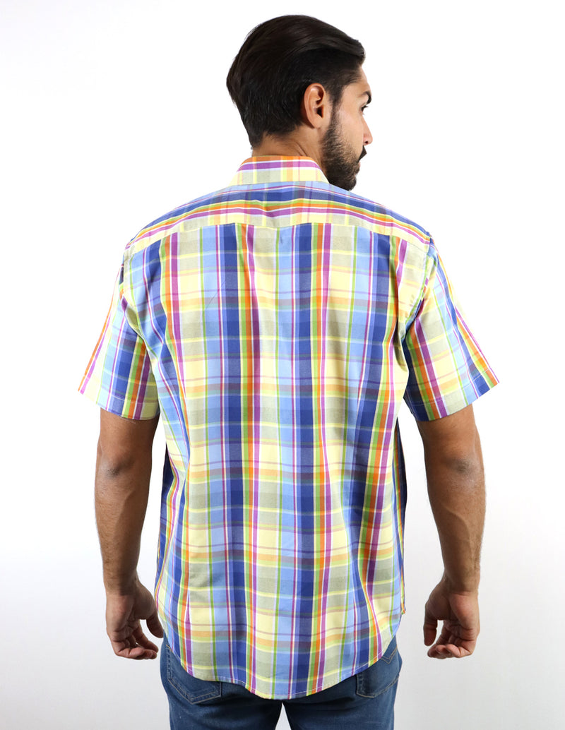 CAMISA MANGA CORTA MULTICOLOR CUADROS REF 2207195