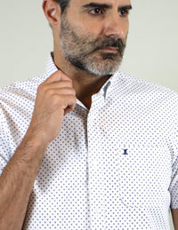 CAMISA MANGA CORTA BLANCO ESTAMPADO  REF 2209270