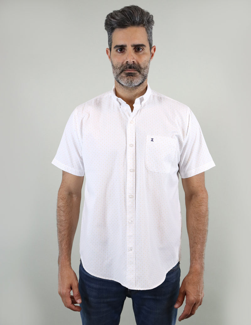 CAMISA MANGA CORTA BLANCO ESTAMPADO REF 2209271