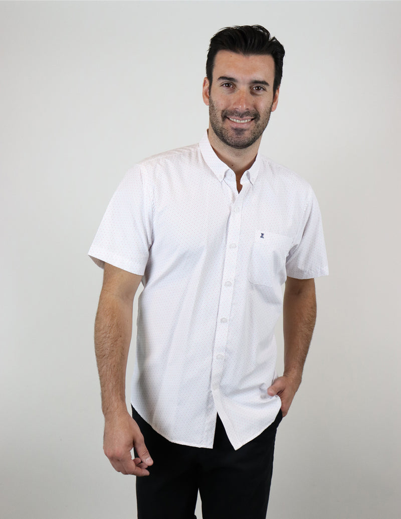 CAMISA MANGA CORTA BLANCO ESTAMPADO REF 2210366