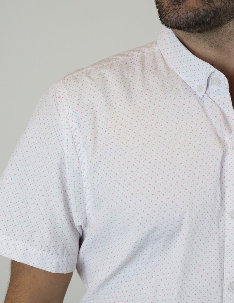 CAMISA MANGA CORTA BLANCO ESTAMPADO REF 2210366