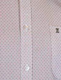 CAMISA MANGA LARGA BLANCO ESTAMPADO 100% ALGODÓN  REF 2302036 E