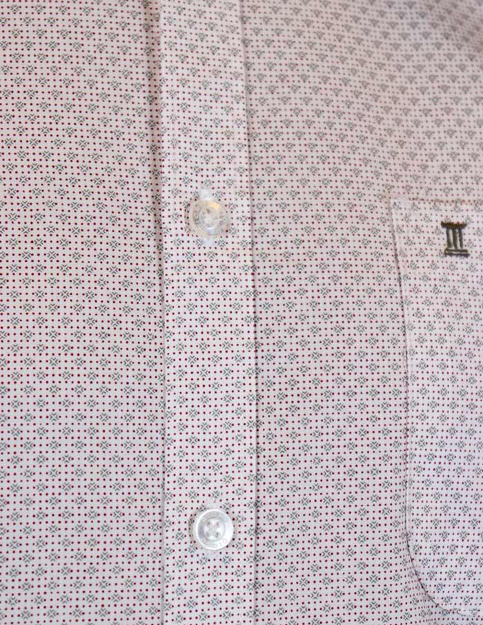 CAMISA MANGA LARGA BLANCO ESTAMPADO 100% ALGODÓN  REF 2302036 E