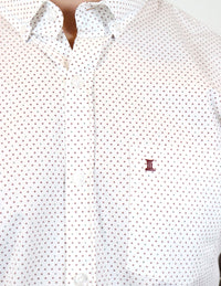 CAMISA MANGA LARGA BLANCO ESTAMPADO 100% ALGODÓN  REF 2303055 E
