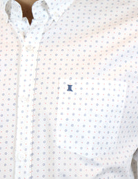 CAMISA MANGA LARGA BLANCO ESTAMPADO 100% ALGODÓN REF 2303056 E