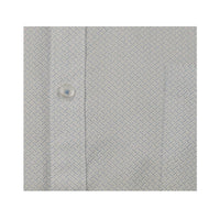 CAMISA MANGA CORTA ESTAMPADO BLANCO 100% ALGODÓN CORTE SLIM-FIT REF S-300001